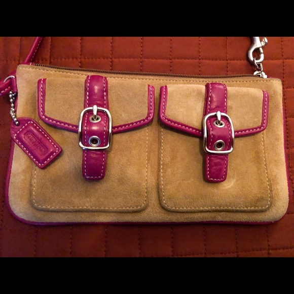 Coach Suede Wristlet Wallet - Picture 4 of 5